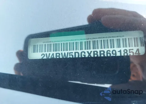 2011 Volkswagen Routan Sel из США, поврежденный, VIN 2V4RW5DGXBR691854